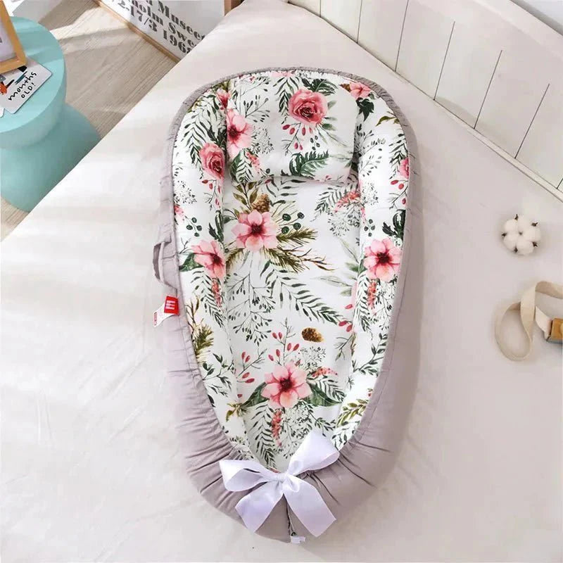 Berceau Bébé - NidPortableBébé™ - Fleurs - Dodo magique