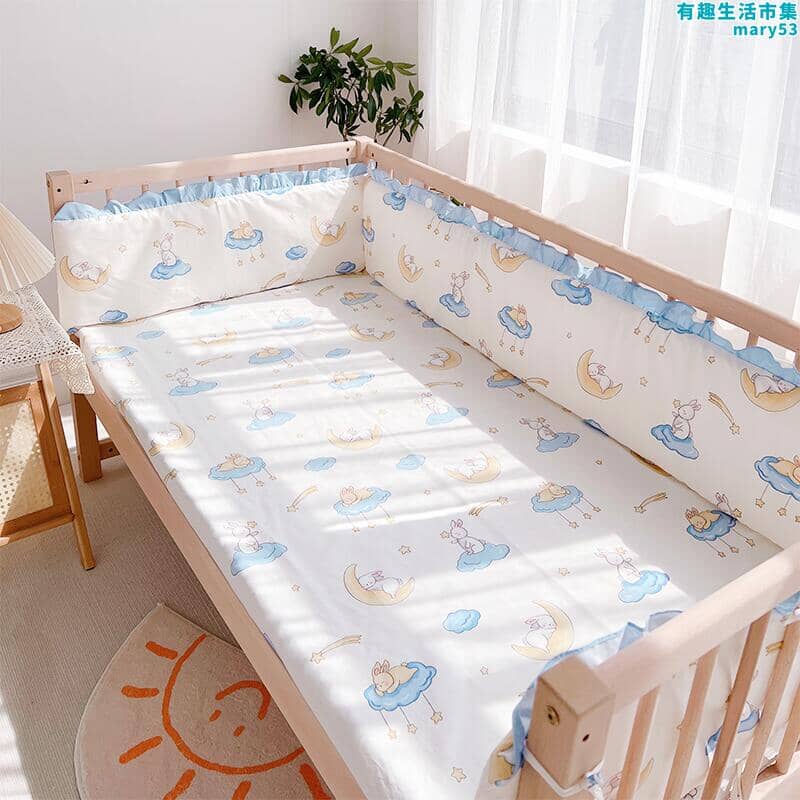 LINGE DE LIT BEBE - DouxSommeil™ - Bonne Nuit Lapin - Petit cœur doux