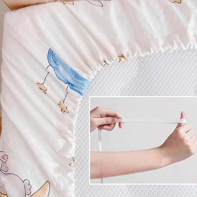LINGE DE LIT BEBE - DouxSommeil™ - Bonne Nuit Lapin - Petit cœur doux