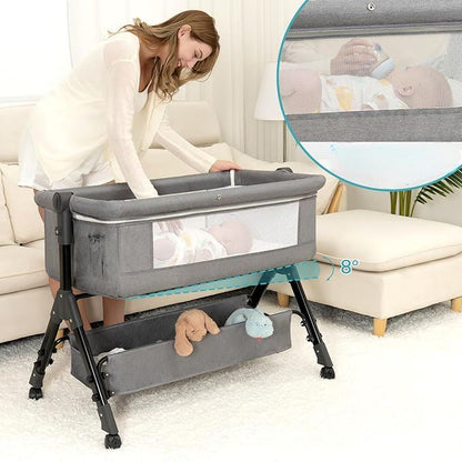 Lit Cododo - BabyBedMobile™ - Gris - Petit cœur doux